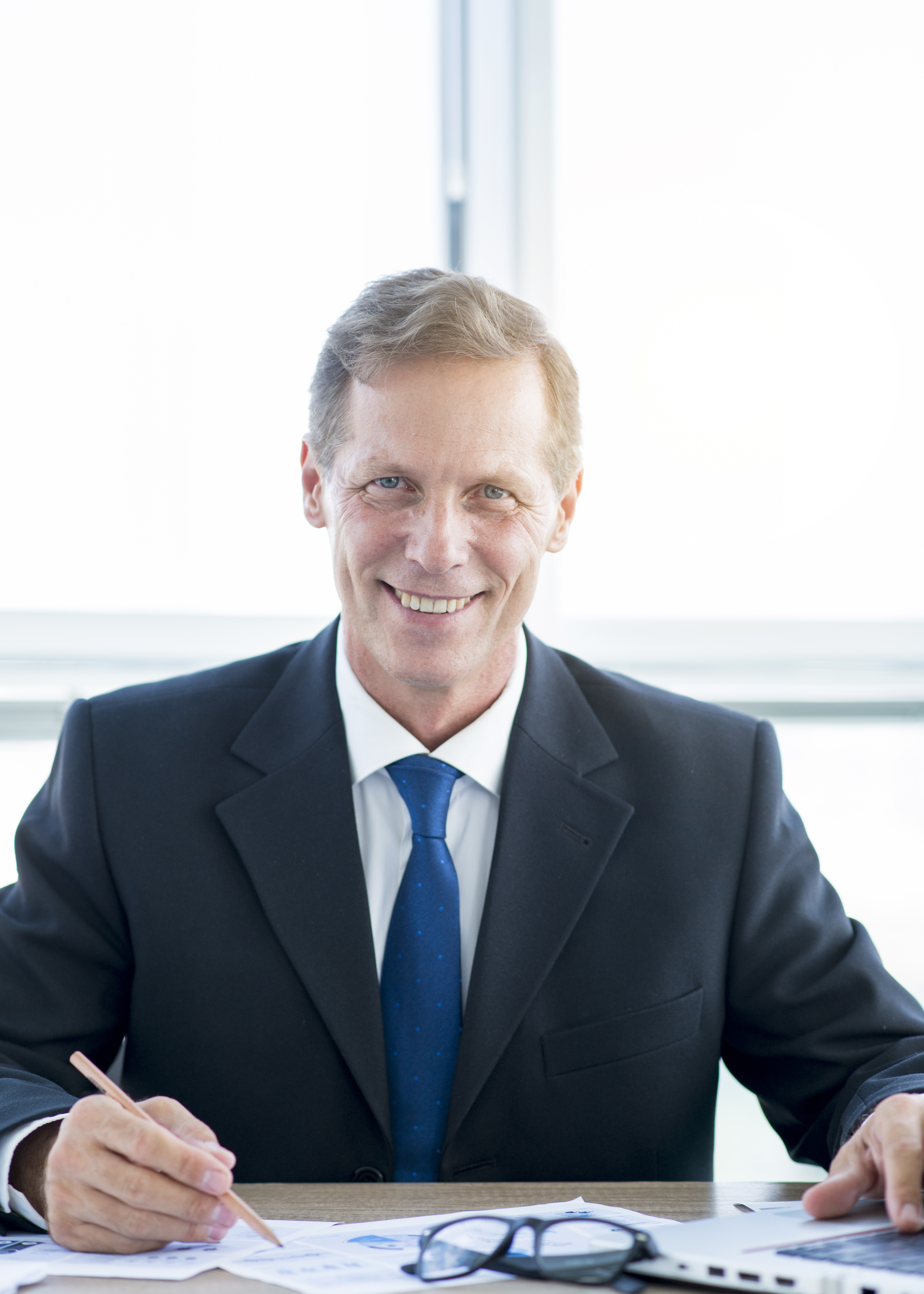 Unternehmer bei der Finanzplanung